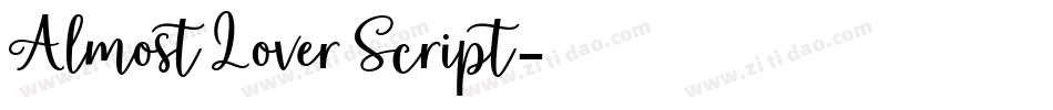 Almost Lover Script字体转换